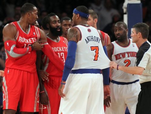 Knicks and Rockets get testy